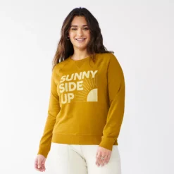 Women's Sonoma Goods For Life® Everyday Crewneck Sweatshirt -Outlet Clothiza Store 4974237 Sunny Side Yellow