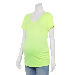 Maternity Sonoma Goods For Life® Essential V-Neck Tee -Outlet Clothiza Store 4980526 Bright Green