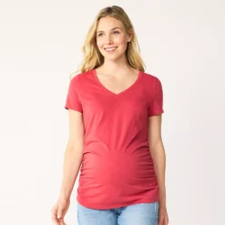 Maternity Sonoma Goods For Life® Essential V-Neck Tee -Outlet Clothiza Store 4980526 Coral