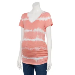 Maternity Sonoma Goods For Life® Essential V-Neck Tee -Outlet Clothiza Store 4980526 Coral Dye