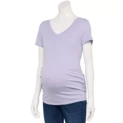 Maternity Sonoma Goods For Life® Essential V-Neck Tee -Outlet Clothiza Store 4980526 Glazed Berry