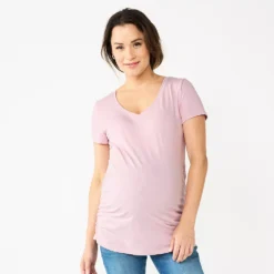 Maternity Sonoma Goods For Life® Essential V-Neck Tee -Outlet Clothiza Store 4980526 Lilac Cream