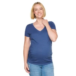 Maternity Sonoma Goods For Life® Essential V-Neck Tee -Outlet Clothiza Store 4980526 Moonbeam Blue