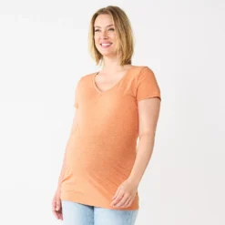 Maternity Sonoma Goods For Life® Essential V-Neck Tee -Outlet Clothiza Store 4980526 Orange