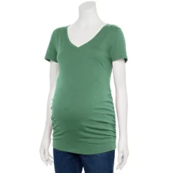 Maternity Sonoma Goods For Life® Essential V-Neck Tee -Outlet Clothiza Store 4980526 Unique Green