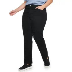 Plus Size Sonoma Goods For Life® Premium Elastic-Waist Midrise Straight-Leg Jeans -Outlet Clothiza Store 4988856 Park