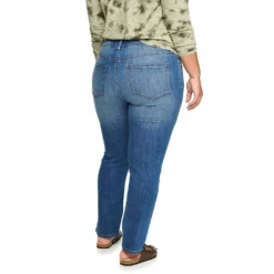 Plus Size Sonoma Goods For Life® Premium Mid-Rise Curvy Straight-Leg Jeans -Outlet Clothiza Store 4989903 ALT