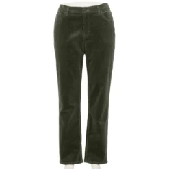 Plus Size Sonoma Goods For Life® Premium Mid-Rise Curvy Straight-Leg Jeans -Outlet Clothiza Store 4989903 Army Bottle