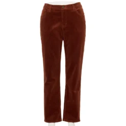 Plus Size Sonoma Goods For Life® Premium Mid-Rise Curvy Straight-Leg Jeans -Outlet Clothiza Store 4989903 Rustic Orange