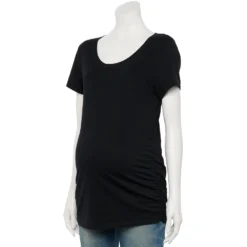 Maternity Sonoma Goods For Life® Essential Scoopneck Tee -Outlet Clothiza Store 4998304 Black