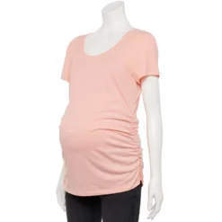 Maternity Sonoma Goods For Life® Essential Scoopneck Tee -Outlet Clothiza Store 4998304 Peach