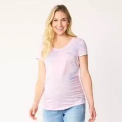 Maternity Sonoma Goods For Life® Essential Scoopneck Tee -Outlet Clothiza Store 4998304 Purple Dye