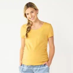 Maternity Sonoma Goods For Life® Essential Scoopneck Tee -Outlet Clothiza Store 4998304 Yellow