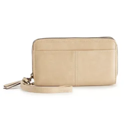 Sonoma Goods For Life® Elowen RFID-Blocking Double Zip Wristlet -Outlet Clothiza Store 5009987 Irish Cream