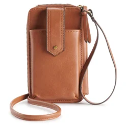 Sonoma Goods For Life® Jacqui RFID-Blocking Wallet on a String -Outlet Clothiza Store 5009989 Cognac Pebble