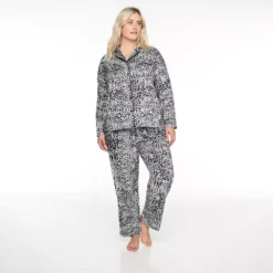 Plus Size Sonoma Goods For Life® Velour Pajama Shirt & Pajama Pants Set