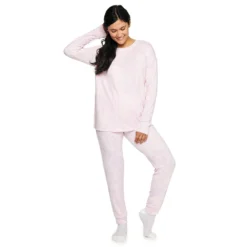 Women's Sonoma Goods For Life® 3-pc. Long Sleeve Pajama Top, Pajama Pants & Socks Set -Outlet Clothiza Store 5034508 Lavender Tie Dye