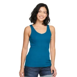 Women's Sonoma Goods For Life® Everyday Ribbed Tank -Outlet Clothiza Store 5046234 Deep Teal