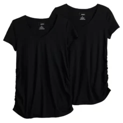 Maternity Sonoma Goods For Life® 2-pack Essential Short Sleeve Tee -Outlet Clothiza Store 5145387 Black Black