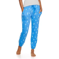 Women's Sonoma Goods For Life® Snit Banded Bottom Pajama Pants -Outlet Clothiza Store 5161200 Blue Celestial