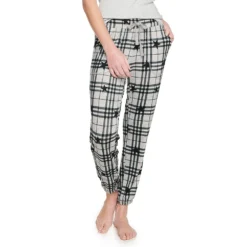 Women's Sonoma Goods For Life® Snit Banded Bottom Pajama Pants -Outlet Clothiza Store 5161200 Gray Star Plaid