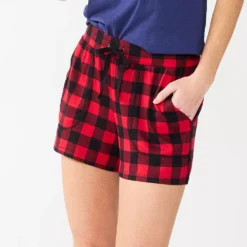 Women's Sonoma Goods For Life® Snit Pajama Shorts -Outlet Clothiza Store 5161202 Red Mini Buff