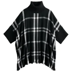 Women's Sonoma Goods For Life® Turtleneck Poncho -Outlet Clothiza Store 5161618 ALT2