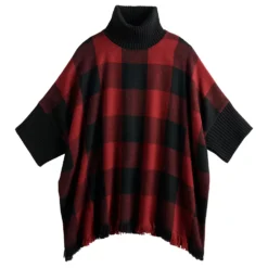 Women's Sonoma Goods For Life® Turtleneck Poncho -Outlet Clothiza Store 5161618 ALT4