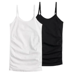 Maternity Sonoma Goods For Life® 2-Pack Seamless Camisole Set -Outlet Clothiza Store 5161957 Black White