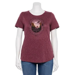 Plus Size Sonoma Goods For Life® National Parks Graphic Tee -Outlet Clothiza Store 5212613 Grand Canyon Dark Pink