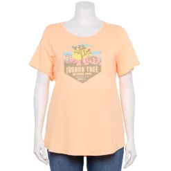 Plus Size Sonoma Goods For Life® National Parks Graphic Tee -Outlet Clothiza Store 5212613 Joshua Tree Peach