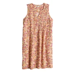 Women's Sonoma Goods For Life® Pintuck Linen-Blend Dress -Outlet Clothiza Store 5215954 ALT5