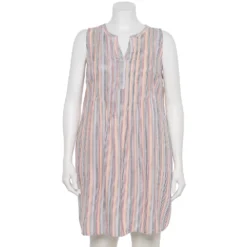 Plus Size Sonoma Goods For Life® Pintuck Linen-Blend Dress