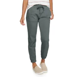 Women's Sonoma Goods For Life® Cinched Knit Jogger Pants -Outlet Clothiza Store 5225497 Gray