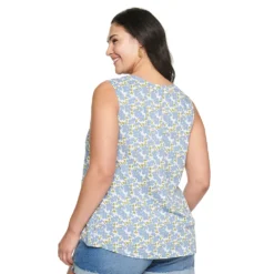 Plus Size Sonoma Goods For Life® V-Neck Tank -Outlet Clothiza Store 5226888 ALT