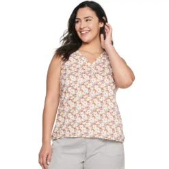 Plus Size Sonoma Goods For Life® V-Neck Tank