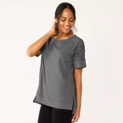 Women's Sonoma Goods For Life® Supersoft Short Sleeve Tunic -Outlet Clothiza Store 5231865 Storm Abyss