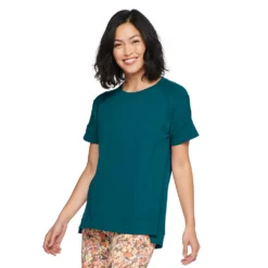 Women's Sonoma Goods For Life® Supersoft Short Sleeve Tunic -Outlet Clothiza Store 5231865 Teal