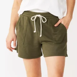 Women's Sonoma Goods For Life® French Terry Sweat Shorts -Outlet Clothiza Store 5234547 Olive Night