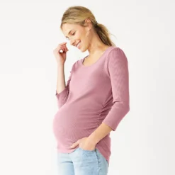 Maternity Sonoma Goods For Life® Essential Scoopneck Tee -Outlet Clothiza Store 5236820 Chic Mauve