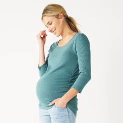 Maternity Sonoma Goods For Life® Essential Scoopneck Tee -Outlet Clothiza Store 5236820 Huxley Blue