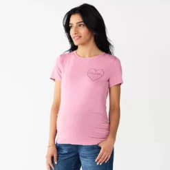 Maternity Sonoma Goods For Life® Fitted Crewneck Graphic Tee -Outlet Clothiza Store 5237042 Purple Mom