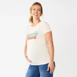 Maternity Sonoma Goods For Life® Fitted Crewneck Graphic Tee -Outlet Clothiza Store 5237042 Vintage Happy Mama