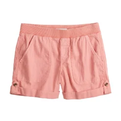 Petite Sonoma Goods For Life® Rib Waistband Utility Shorts -Outlet Clothiza Store 5237319 ALT5