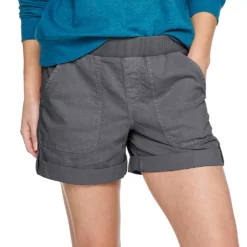 Petite Sonoma Goods For Life® Rib Waistband Utility Shorts -Outlet Clothiza Store 5237319 Dark Gray