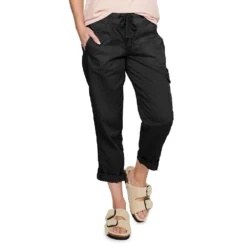 Women's Sonoma Goods For Life® Comfort Waist Utility Capri Pants -Outlet Clothiza Store 5237613 Black