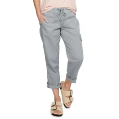 Women's Sonoma Goods For Life® Comfort Waist Utility Capri Pants -Outlet Clothiza Store 5237613 Light Gray
