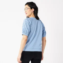 Women's Sonoma Goods For Life® Puff Sleeve Sweatshirt -Outlet Clothiza Store 5237696 ALT