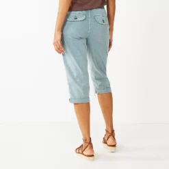 Women's Sonoma Goods For Life® Comfort Waist Pull-On Capri Pants -Outlet Clothiza Store 5237938 ALT