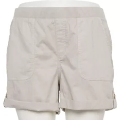 Plus Size Sonoma Goods For Life® Easy Pull-On Utility Shorts -Outlet Clothiza Store 5239300 Almond